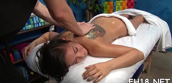  Wacko floozy takes weenie from her massage therapist